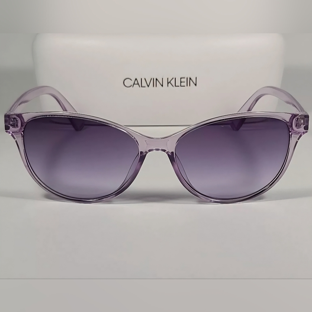 Calvin Klein Womens Purple Cat Eye Ladies Sunglasses (NWT) - Picture 1 of 4